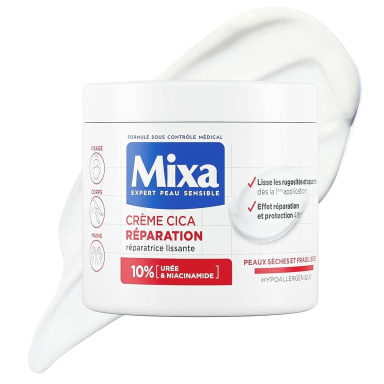 Mixa Expert Peau Sensible Crème Cica Réparation 10% Urée & Niacinamide