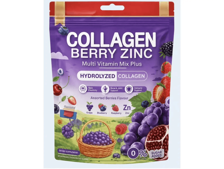 Collagen Berry Zinc Multi Vitamin Mix Plus
