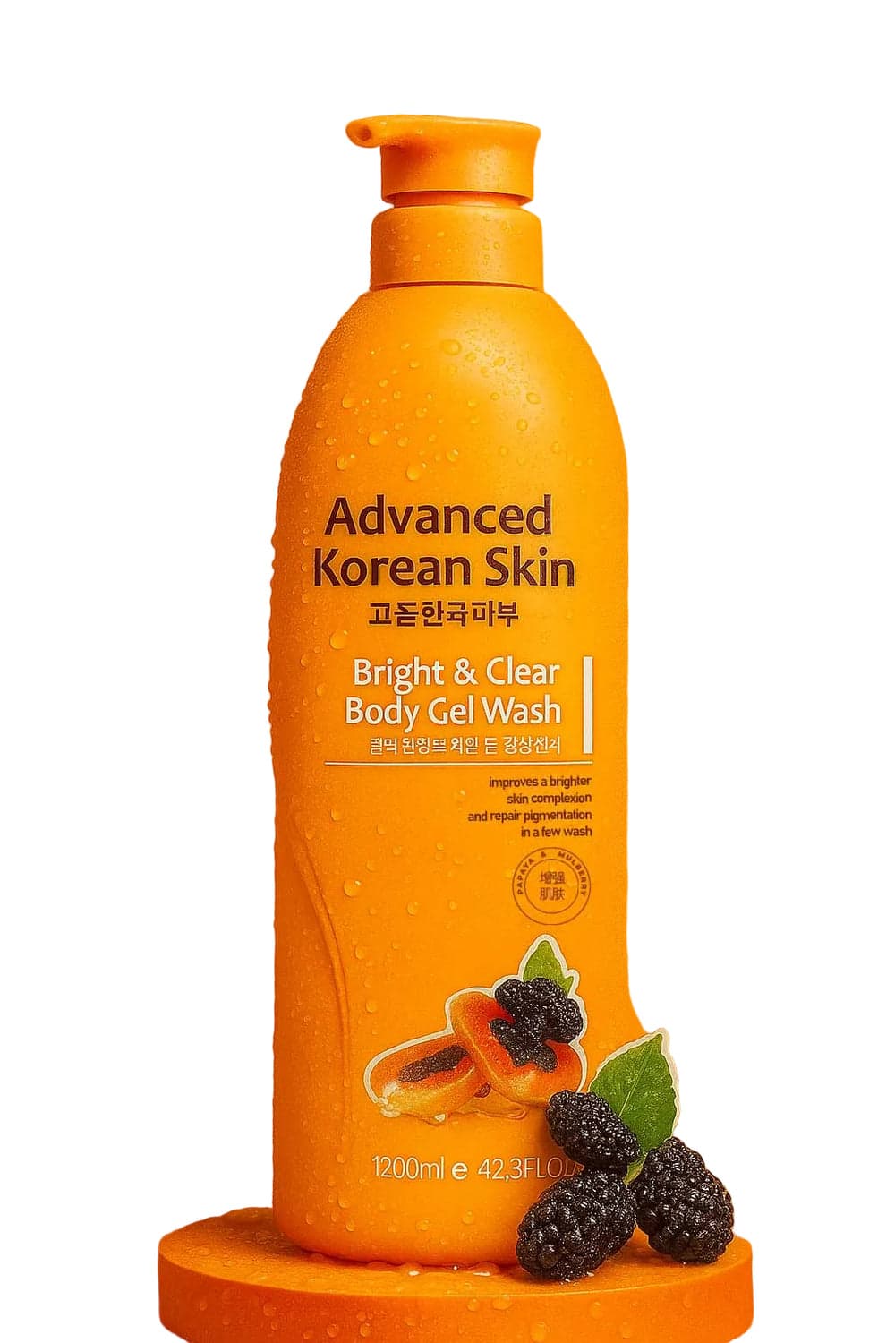 Advanced Korean Skin Bright & Clear Body Gel Wash Papaya & Mulberry